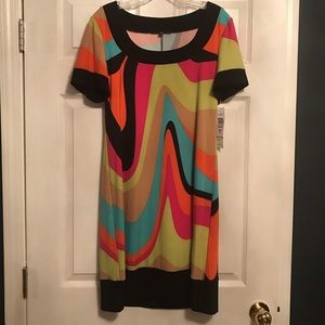 🆕 Funky Retro print dress slinky & stretchy